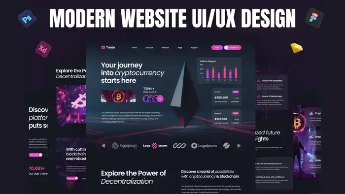 I can do modern website ui ux design, mobile app ui ux design