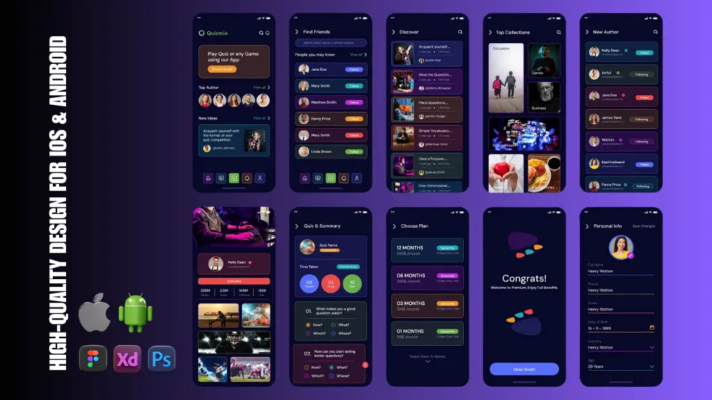 I can create stunning user friendly mobile app UI UX design