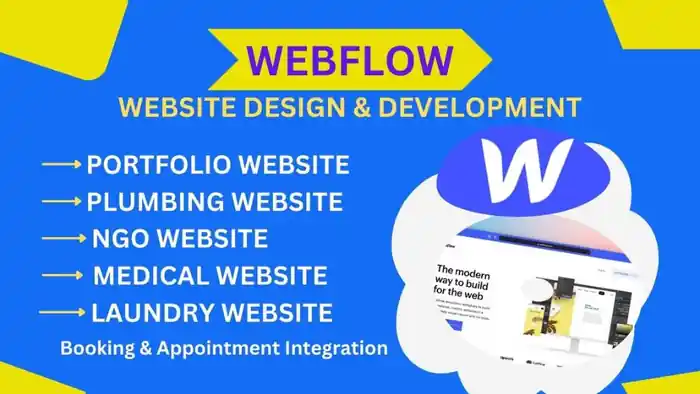 I can do your Portfolio, Medical, Ngo, laundry website in Webflow