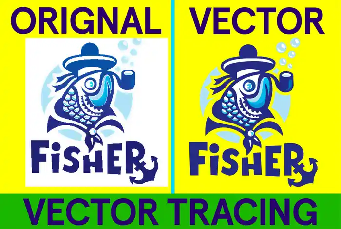 I can Ai generated logo to vector fix text optimize for printing and web us