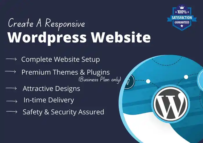 I can create, customize a responsive wordpress website