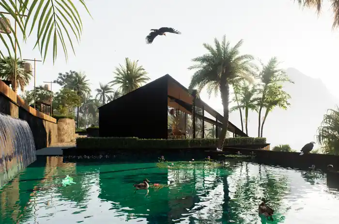 I can do exterior SketchUp model and make high quality renders in Lumion