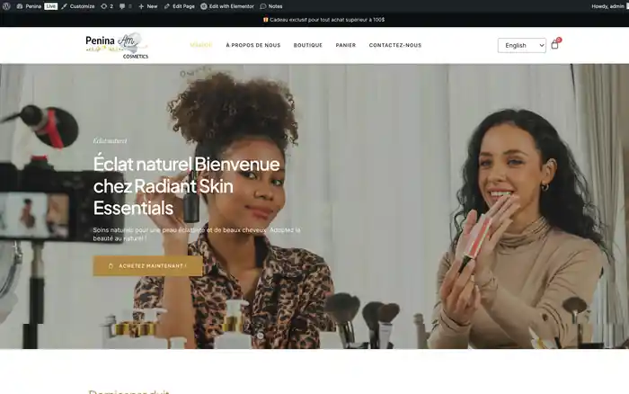 I can build a modern skincare, makeup,cosmetic beauty spa website Wordpress