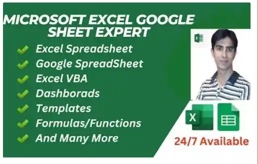 I can help you Excel and Spreadsheet formulas,VBA,macor