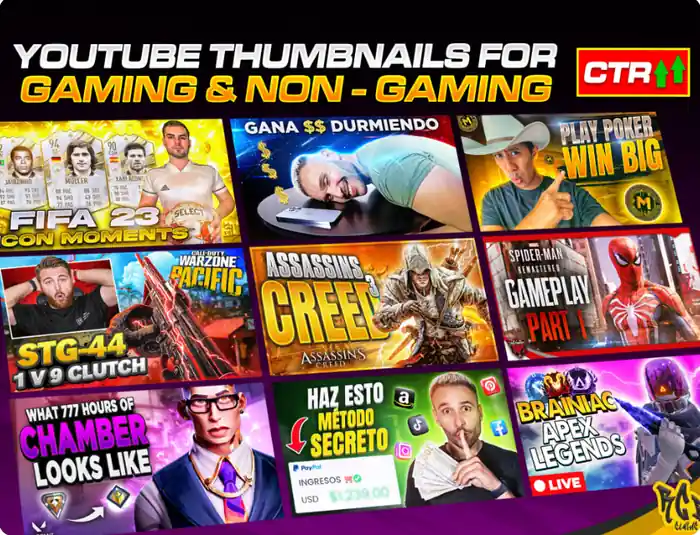 I can design scroll-stopping, eye-catching youtube thumbnails