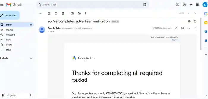 I can do Setup and Complete Your Google Ads Advertiser Verification