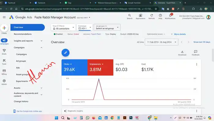I can be your google ads manager