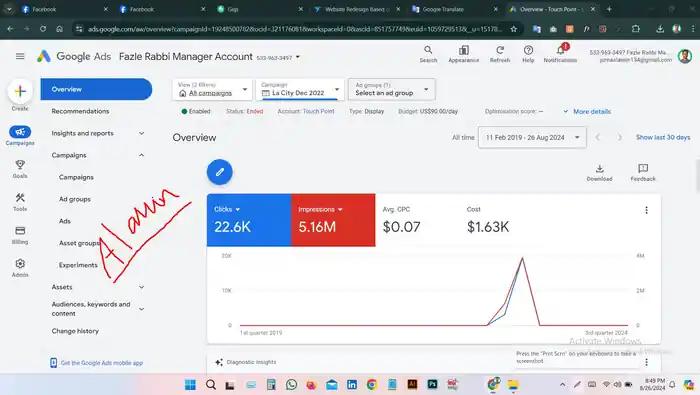 I can be your google ads manager