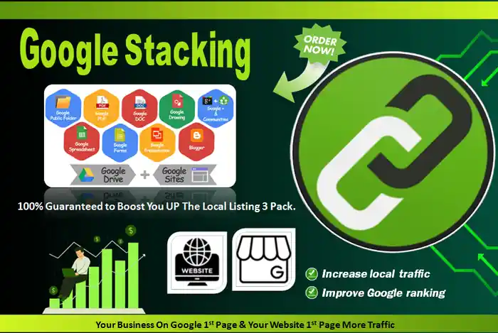 I can create google sites authority stacking backlinks omg and rys