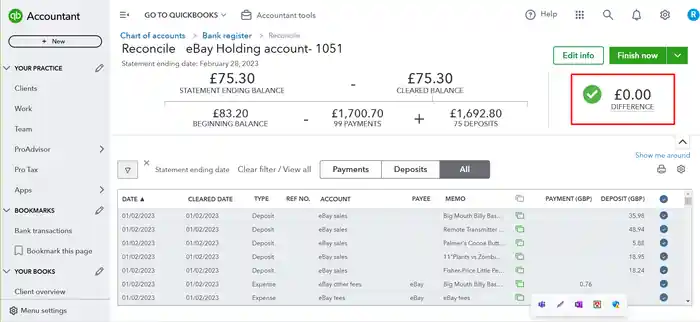 I can do ecommerce bookkeeping for amazon, eBay in quickbooks online or xero