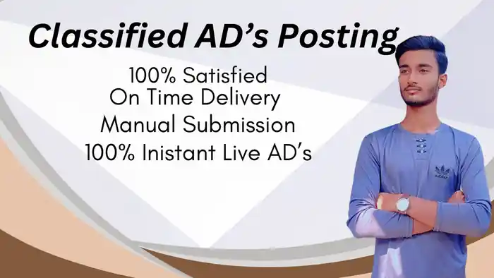 I can do 100 classified ad's posting High DA Website