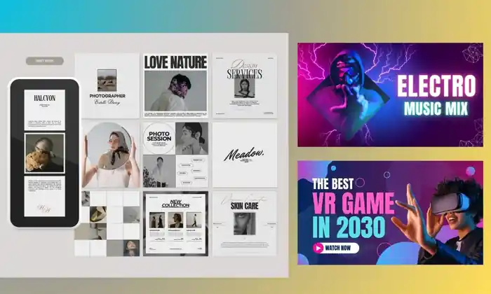 I can do creative social media design, post, banner ads