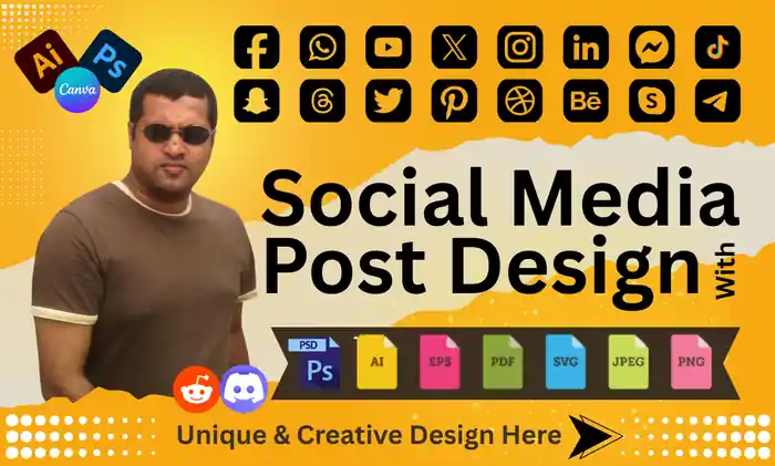 I can social media post and Banner Design