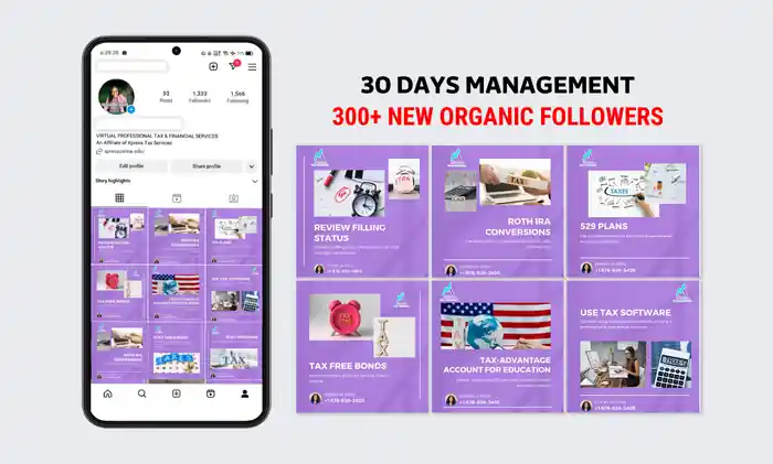 I can be your social media manager and content creator