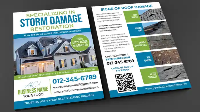 I can design flyer, postcard, for solar, lawn care, pressure washing, dental