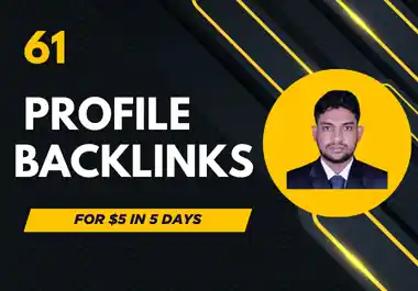 I can 61 Athentic Profile Backlinks