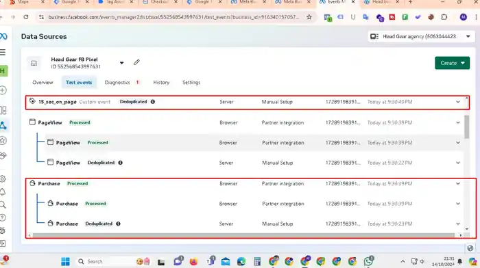 I can setup fb conversion api and ga4 ecommerce tracking via GTM