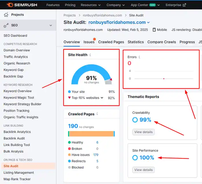 I can do technical SEO, semrush audit, fix errors, page indexing, and more