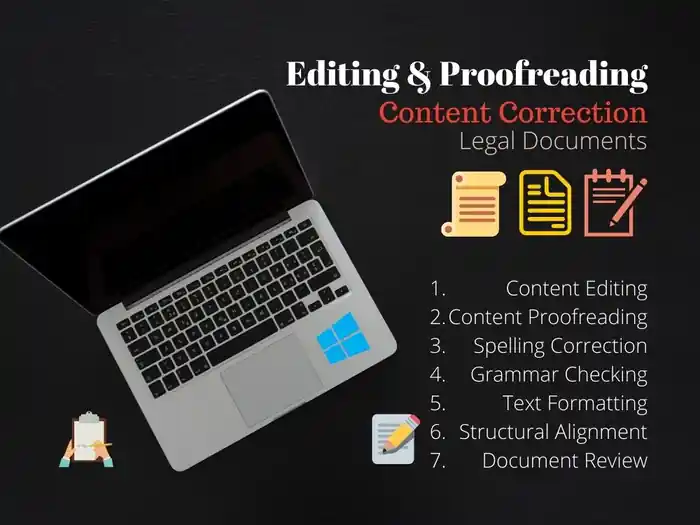 I can edit, align, format, syntax, & proofread from the legal & law projects