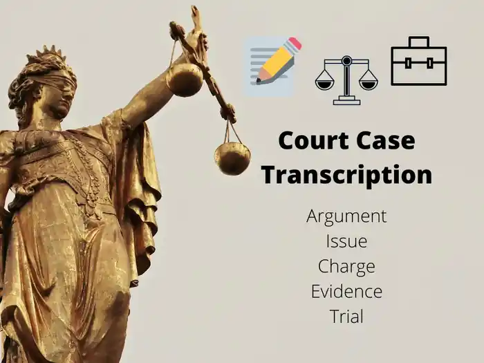 I can help with court proceedings for case transcript files and translations