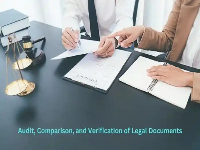 I can audit, certify, compare, differentiate, inspect, & verify legal papers