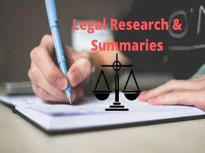I can provide legal briefs, case research, and law summaries for court trial