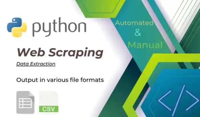 I can do Web Scraping and Data Extraction with Python
