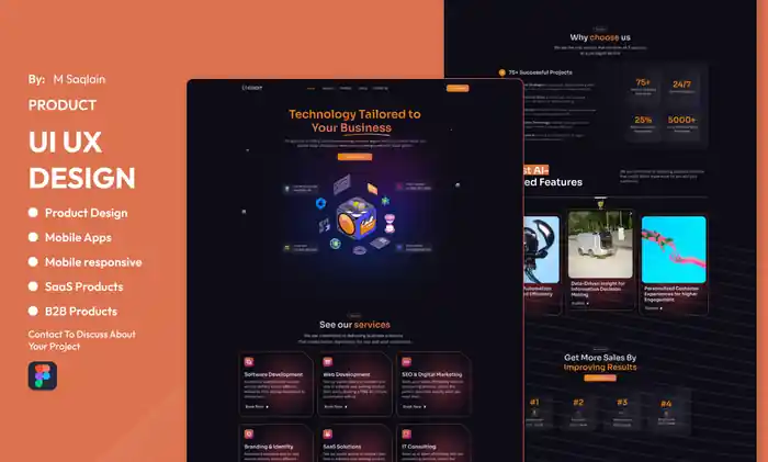 I can Design minimal and attractive landing page design