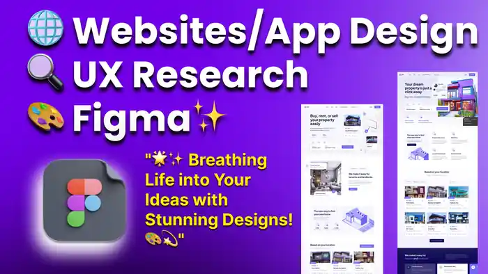I can do UI UX design for web & app with UX research in Figma