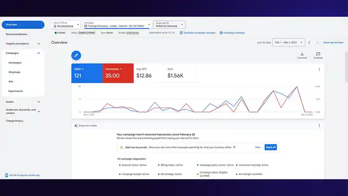 I can Setup google PPC ads to Drive calls, leads for Small or local business