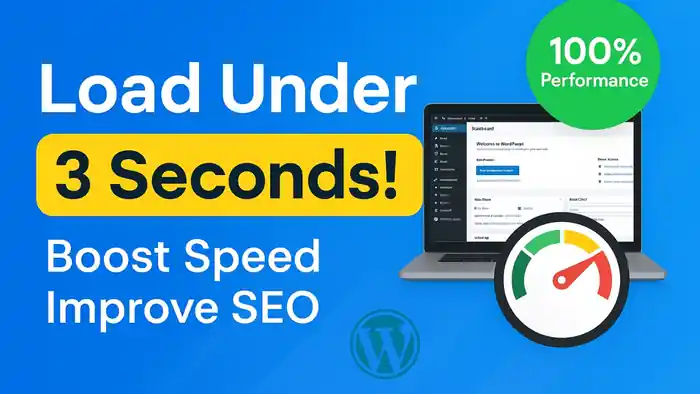 I can optimize your WordPress website speed to load under 3 seconds