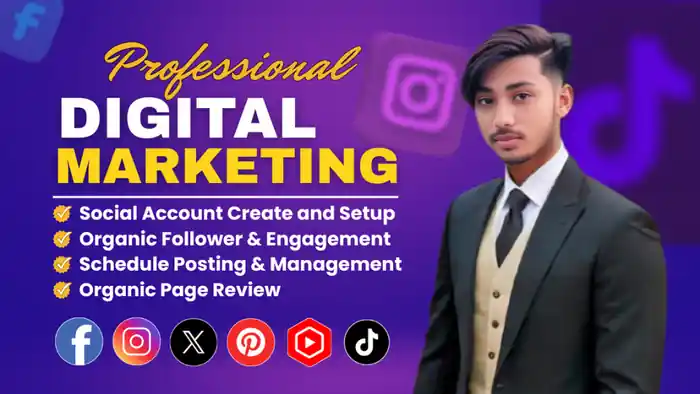 I can be your expert digital marketing and social media management
