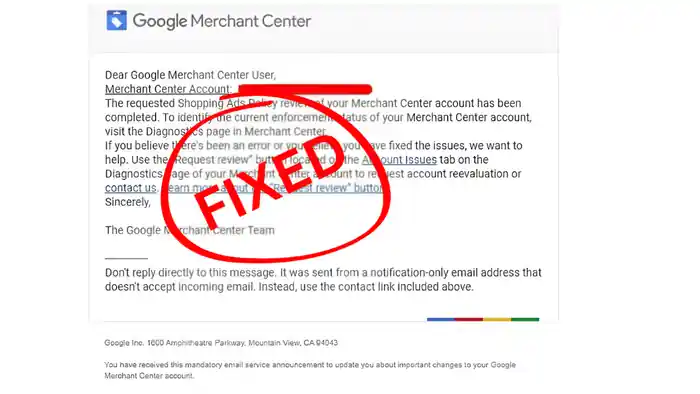 I can fix google merchant center suspension and misrepresentation issues