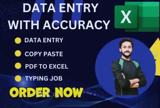 I can provide accurate data entry, MS Office, and Google Sheets work.