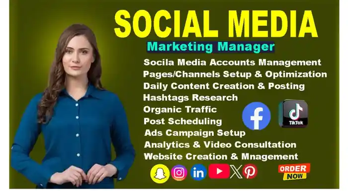 I can manage your social media marketing manager and content creator