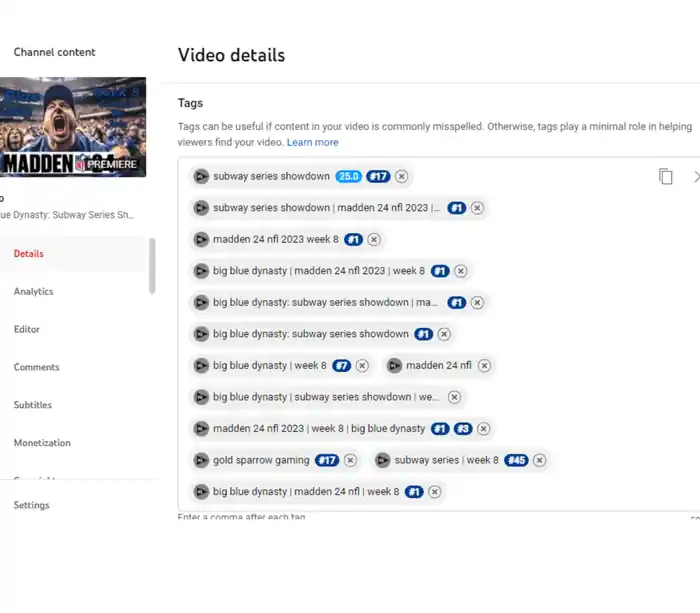 I can youtube video SEO for your Channel