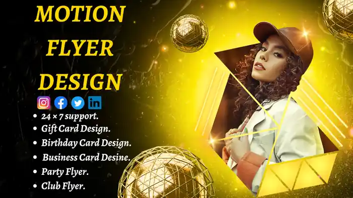 I can create an awesome Motion Flyer, Poster for Event, Party or Club