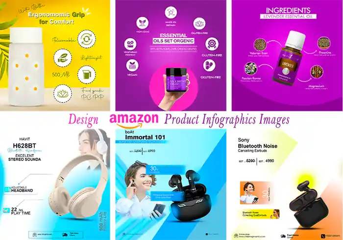 I can Create High-Quality Amazon Listing Infographics, and Lifestyle Images.