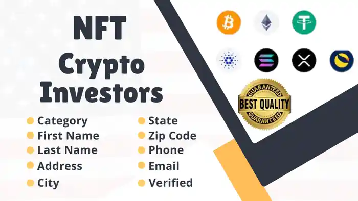 I can Deliver You USA NFT Crypto Investors Email Database Leads Lists