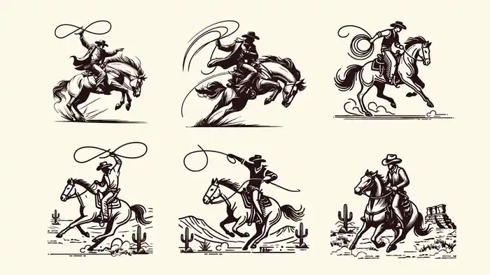 I can do Vintage Western Cowboy logo illustration and T-shirt design