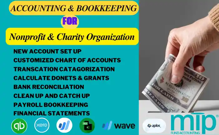 I can do monthly bookkeeping for nonprofit organizations in QuickBooks, Xero