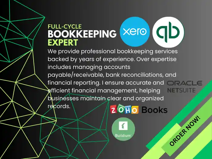 I can offer professional bookkeeping services using modern software.