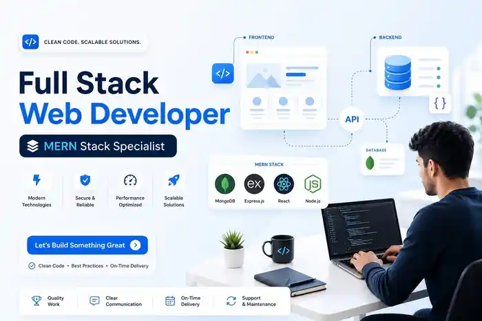 I can Modern Full Stack Websites using MERN & Next.js Speed Optimization