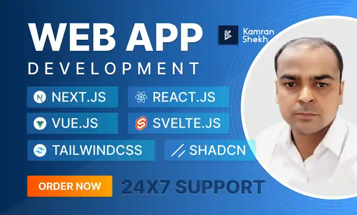 I can develop web apps using nextjs reactjs svelte vuejs tailwindcss
