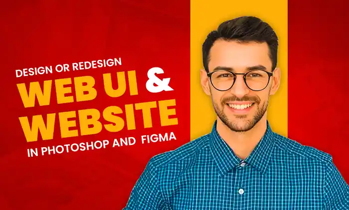I can design or redesign website in photoshop, web ui and figma website