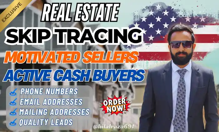 I can provide real estate cash buyers and motivated sellers leads