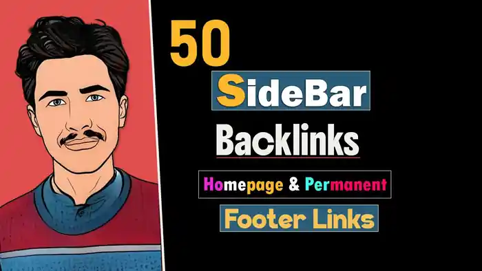 I can 50 Permanent High DA Sidebar Footer Links at HomePage
