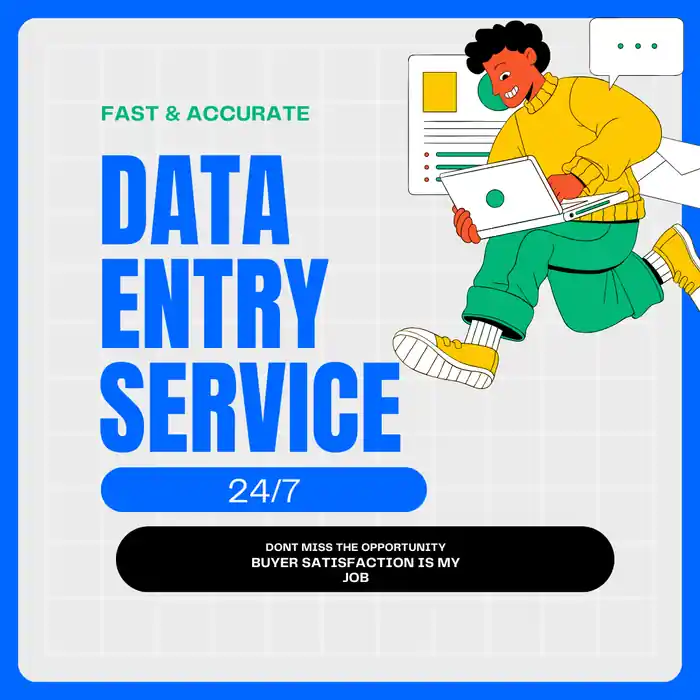 I can do any type of data entry survice