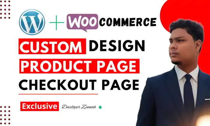 I can design custom product page checkout page for your woocommerce store
