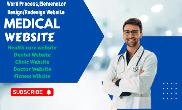 I can design healthcare, medical, doctor, dental website